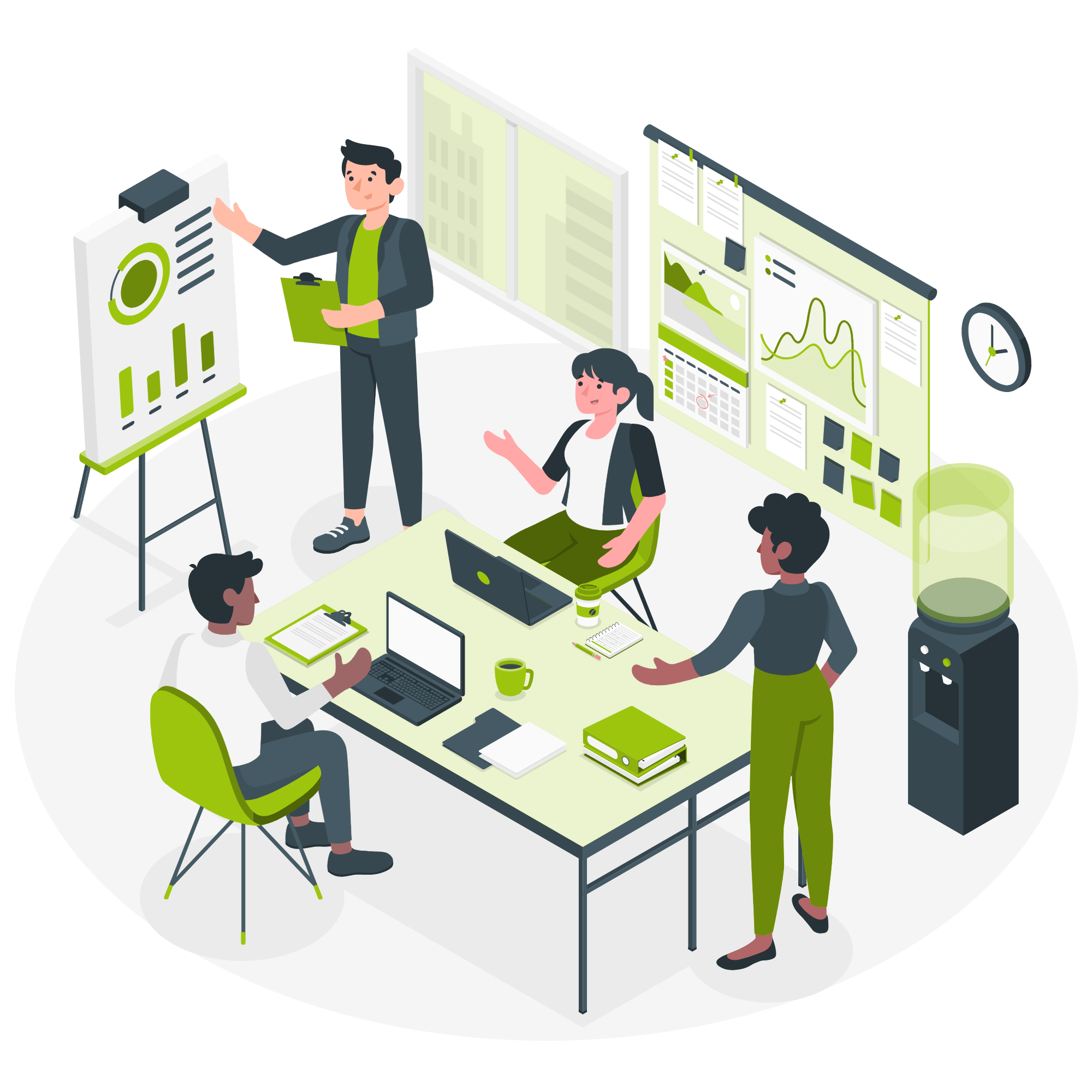team meeting illustration